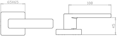 Design House 581090 Modern Door Lever in Satin Nickel