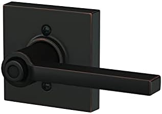 Aged Bronze Latitude Lever Door Lock for Beds Bathrooms