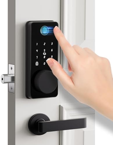 Front Door Smart Lock with Fingerprint Keypad