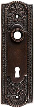 Elegant Door Back Plate - Oil Rubbed Bronze with Ancient Design