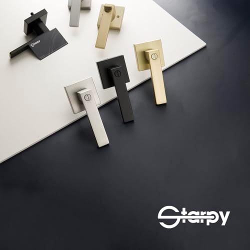 STARPY Satin Brass Door Handle Set