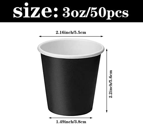 Huaidid Black 50-Pack Disposable Mouthwash Cups