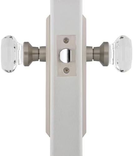 Nostalgic Waldorf Crystal Door Knob with Plate