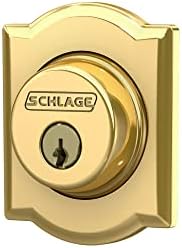 Enhanced Security Deadbolt with Camelot Trim for Home Use