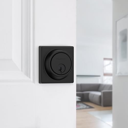 Kwikset 817 Deadbolt Lock Matte Black with SmartKey Security