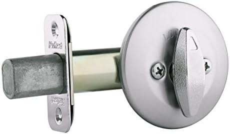 Kwikset 663 Deadbolt Lock Satin Chrome No Key Easy Install Lifetime Warranty