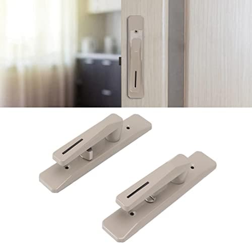 Rectangular Door Handle Lock with Privacy Lever for Bedroom and Office