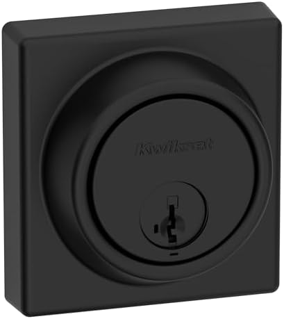 Kwikset 817 Deadbolt Lock Matte Black with SmartKey Security