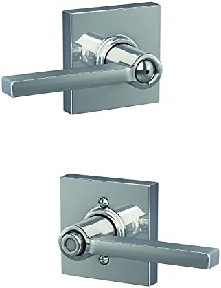 Schlage Latitude Lever Door Lock Set Modern Chrome