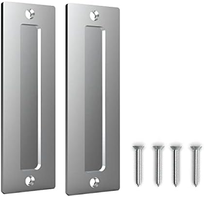Smooth stainless steel handle for 7 Barn Door Flat Bottom Design