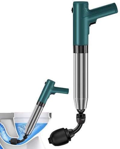 Stainless Steel Toilet Plunger Blaster with Real-Time Barometer