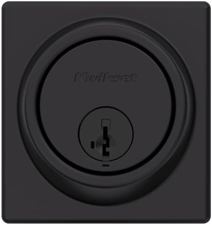 Kwikset 817 Deadbolt Lock Matte Black with SmartKey Security