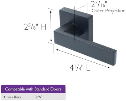 Modern Dummy Door Lever Matte Black