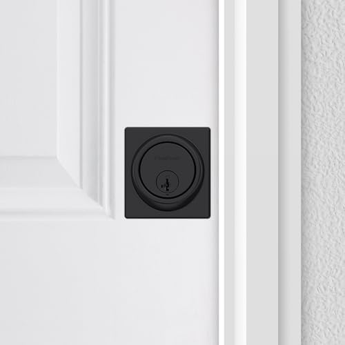 Kwikset 817 Deadbolt Lock Matte Black with SmartKey Security