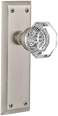 Nostalgic Waldorf Crystal Door Knob with Plate