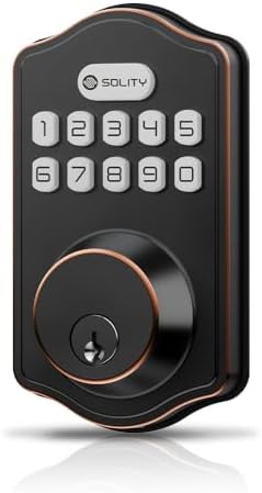 Solity Smart Digital Smart Door Lock - Oil Rubbed Bronze Keypad