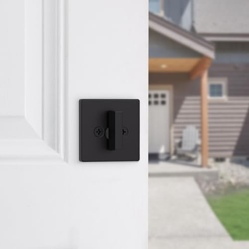 Kwikset 817 Deadbolt Lock Matte Black with SmartKey Security