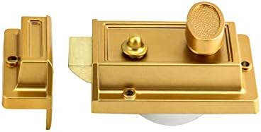 QWORK Night Latch Deadbolt Key with Gold Finish