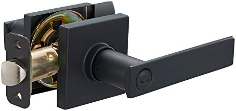 Amazon Basics Door Lever Kit - Matte Black 6-Pack