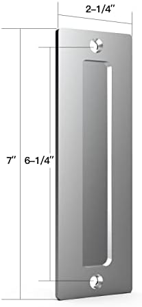 Smooth stainless steel handle for 7 Barn Door Flat Bottom Design
