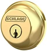 SCHLAGE B60N505 Deadbolt Bright Brass