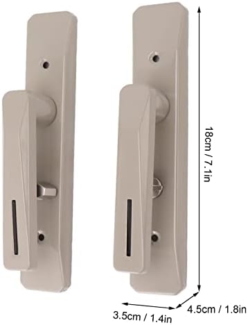Rectangular Door Handle Lock with Privacy Lever for Bedroom and Office