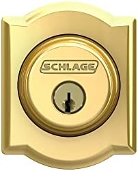 Enhanced Security Deadbolt with Camelot Trim for Home Use