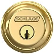 SCHLAGE B60N505 Deadbolt Bright Brass