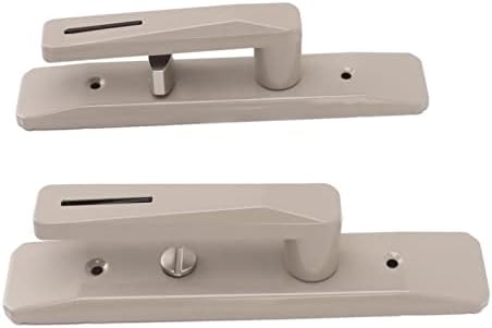 Rectangular Door Handle Lock with Privacy Lever for Bedroom and Office
