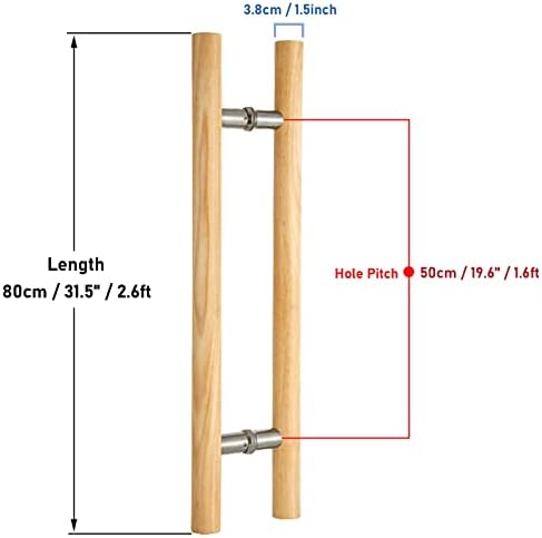 Round Door Handle for Heavy Barn Door 80cm