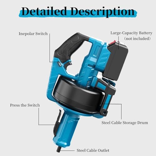 Easily Clear Drains with this Compact Electric Snake Auger