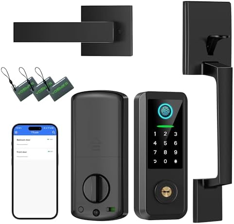 5-in-1 Fingerprint Handle Door Lock for Smart Security