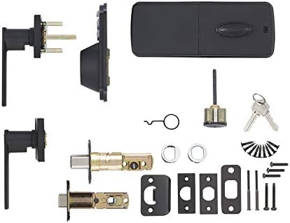 Easy Lock with Amazon Basics - 508x308x01in Keyed Door Lock - Matte Black