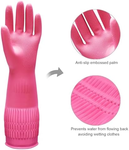 Bamllum Reusable Kitchen Gloves Heavy-duty Design for Better Protection Medium