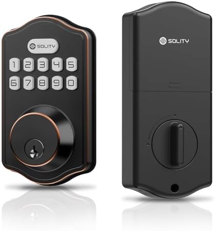 Solity Smart Digital Smart Door Lock - Oil Rubbed Bronze Keypad