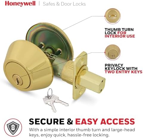Secure Entry Perfect for Home Doors Honeywell Deadbolt