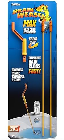 FlexiSnake Drain Weasel MAX - Fast-acting hair clog remover