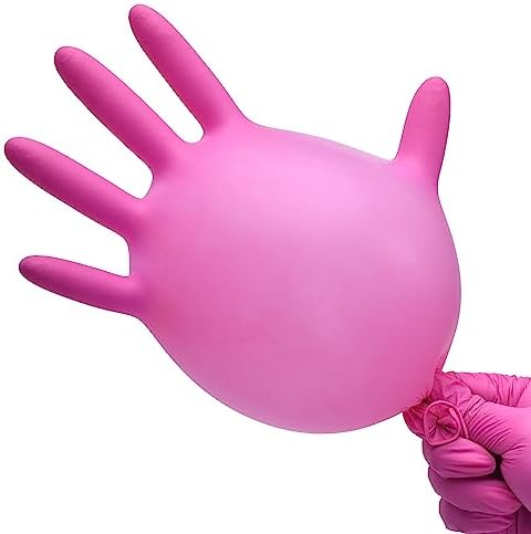 Fuchsia Nitrile Gloves Go-to Latex-Free Disposable Gloves for Hands