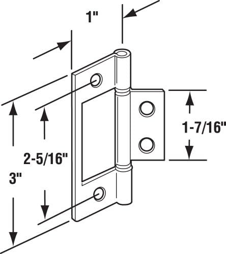 High-Quality Bi-fold Door Hinges Nickel Plated for Home Kitchen