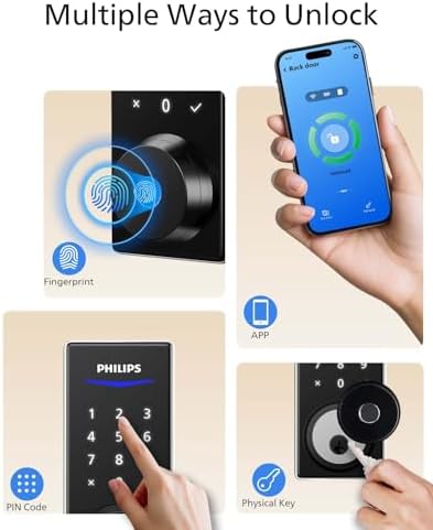 Philips Fingerprint Keyless Entry Smart Lock with App Control