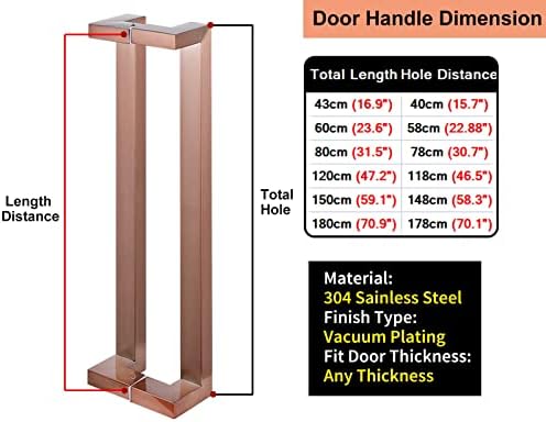 Versatile Door Handle Set Black Pink for Home Commercial Use