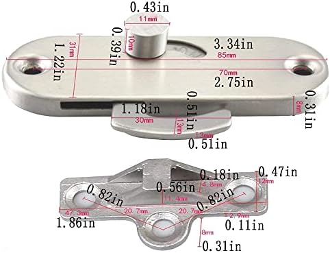 KAFENDA 90-Degree Sliding Barn Door Latch
