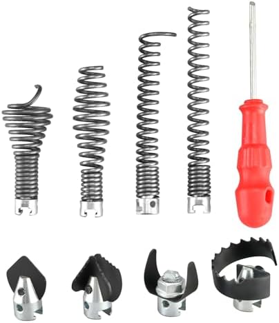 9-Piece Drain Cleaning Set for Heavy-Duty Cables