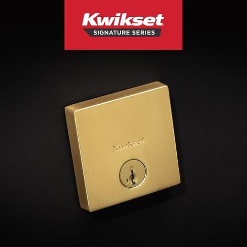 Secure Entry Door Pick-Resistant Satin Brass Keyed Deadbolt with Microban Protection