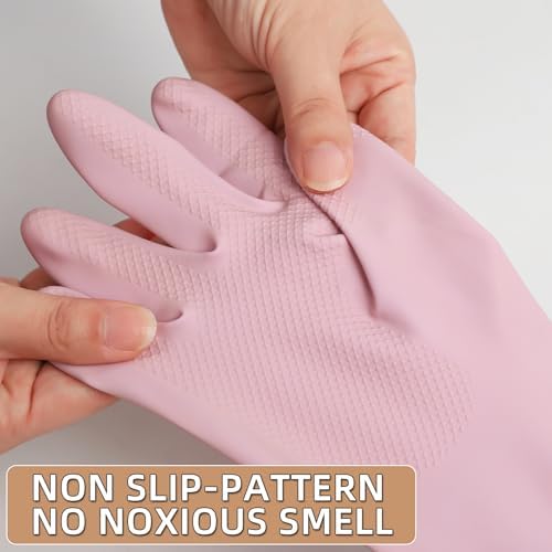 ZUIMER Dishwashing Gloves Reusable Kitchen Gloves 2 Pairs
