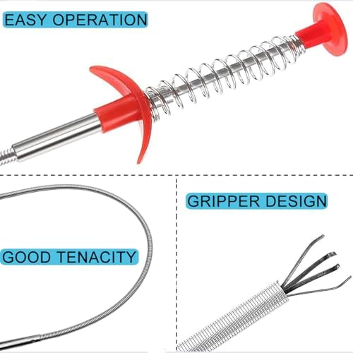 Flexible Claw Grabber - Drain Clog Remover for Bathroom and Kitchen 24 Inch