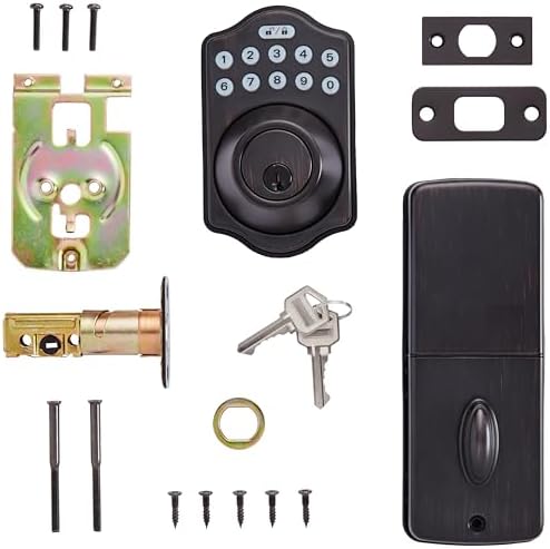 Amazon BasicsWe KeypadDeadbolt Door Lock with Oil Bronze