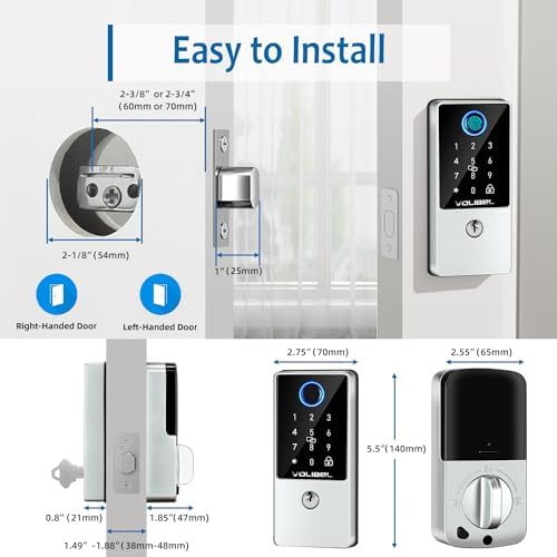 VOLIBeL Smart Door Lock 7-in-1 Keyless Entry with Voice Control