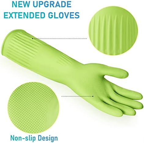 DisforeRubber Gloves for Kitchen Cleaning with No Irritation