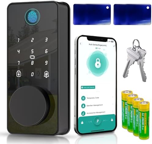 Front Door Smart Lock with Fingerprint Keypad